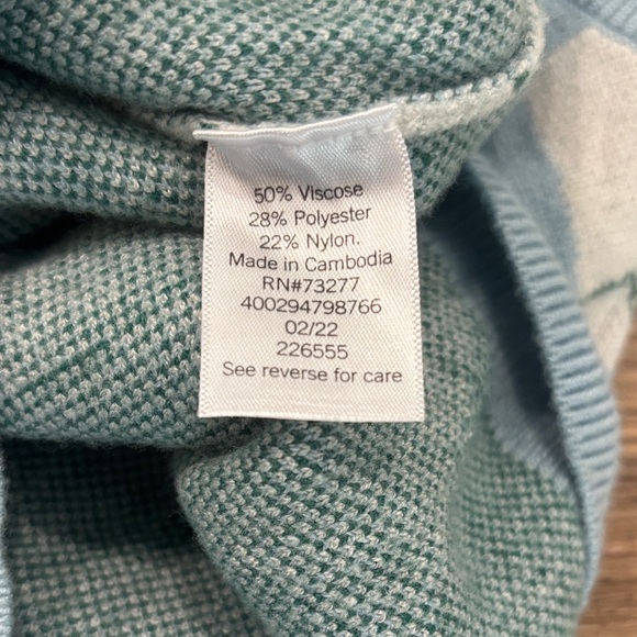 SO Women's Size Small Cropped Blue Argyle Sweater Vest - Picture 7 of 7